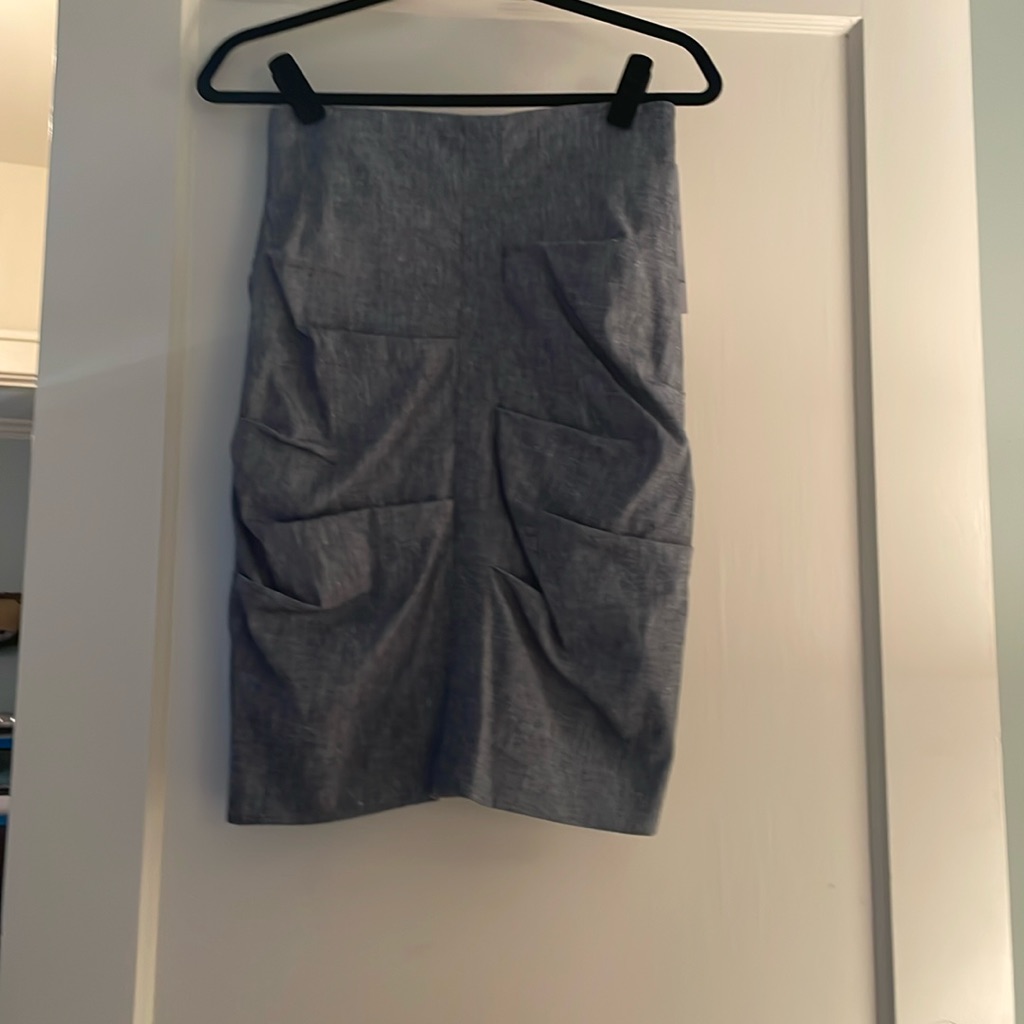 Nicole Miller Nwt Linen Stretch Pencil Skirt
